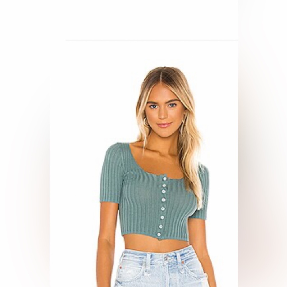 Free People Little Cutie Cardi Crop Top Small